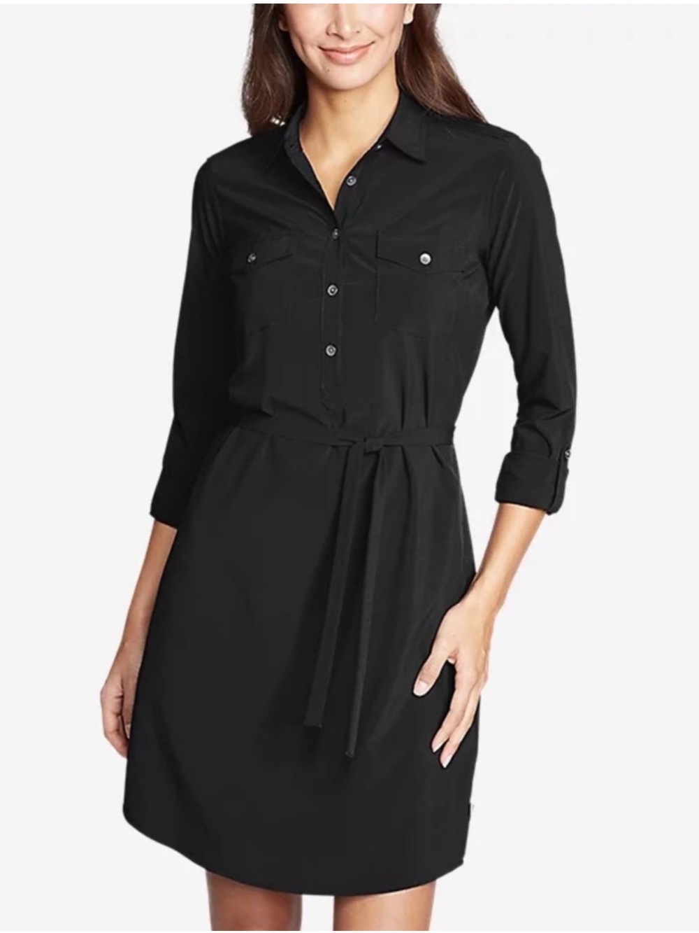 Eddie Bauer departure long sleeve shirt dress size xl